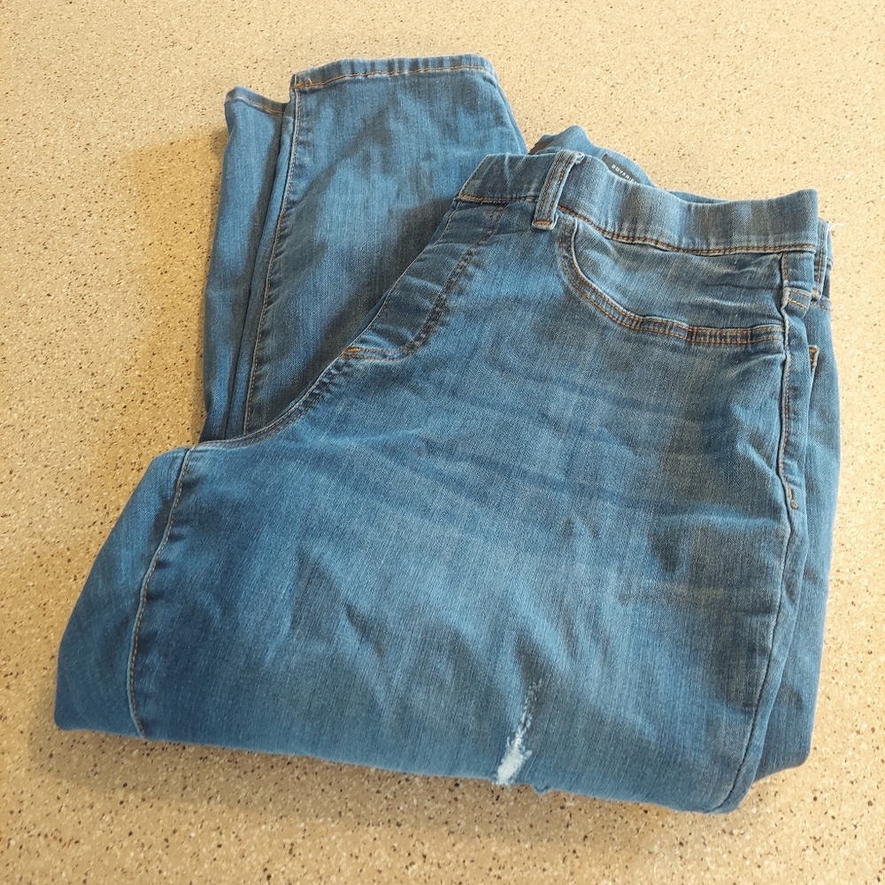 Womens Judy Blue Boyfriend Fit Jeans jeggings size  20 distressed pull on plus